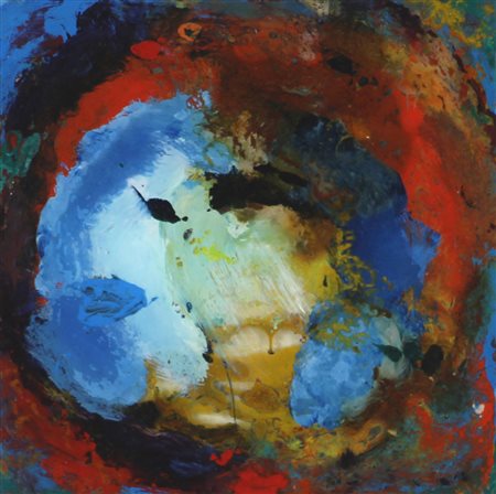 Spagnulo Osvaldo Senza titolo, 1974 tecnica mista su vetro, cm. 13x13...