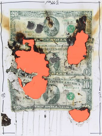 Hide Peter Megaziame, 2012 tecnica mista e collage su carta, cm. 70x50...