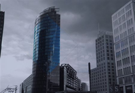 Rigamonti Isabella Berlino - Irreali Geometrie, 2014 pigmenti di colore su...