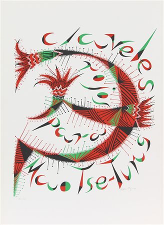 Alberti Raphael Senza titolo, 1976 litografia su carta, cm. 69x49, es....