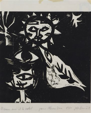 Benoit JD (artista non identificato) Oiseau Moi et le Soleil, 1971 litografia...