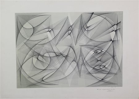 Bonini S. (artista non identificato) Senza titolo, 1975 litografia su carta,...