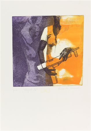 Vivarelli Riccarda Angola, 1976 lotto composto da 3 incisioni su carta, cm....