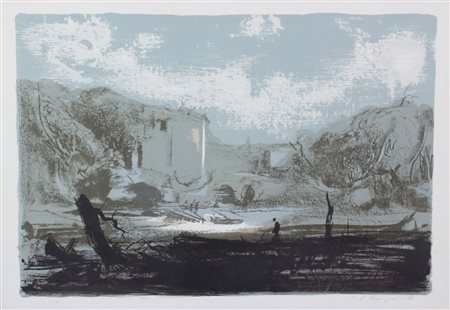 Annigoni Pietro Venezia litografia su carta, cm. 50x70, es. 33/90 firmata in...