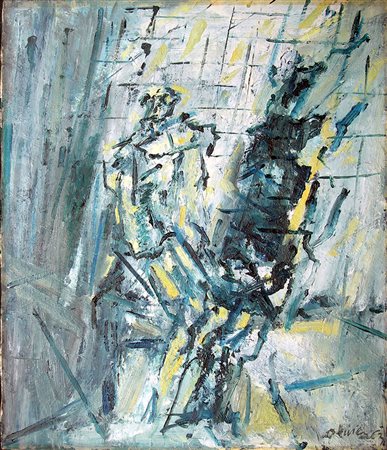 Oliveri Claudio Senza titolo, 1963 olio su tela, cm. 70x60 firmato e datato...