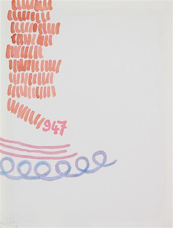 Griffa Giorgio Senza titolo, 1993 acquerello su carta, cm. 35x25 firmato e...
