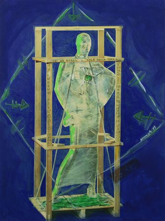 Musella Antonio Chi ha Rubato il Sale dalla Terra, 1999 emulsione su tela con...