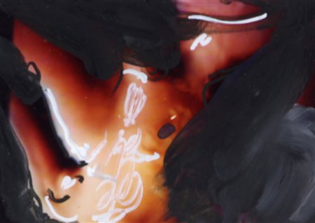 Schifano Mario Senza titolo tecnica mista su fotografia, cm. 10x15 firmata al...