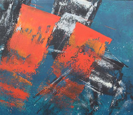 Fiannacca Luciano L'Ombra che mi fa il Verso olio su tela, cm. 60x70 firmato...