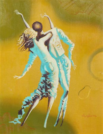 Lanfranco Il Bel Giorno Solare, 2001 olio su tela, cm. 25x20 firmato in basso...