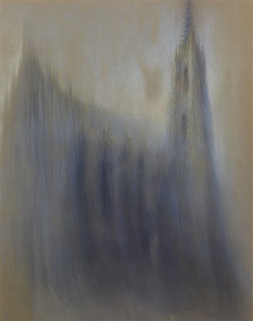 Merendi Patrizia Cattedrale pastelli su cartoncino, cm. 82x65 firmata in...