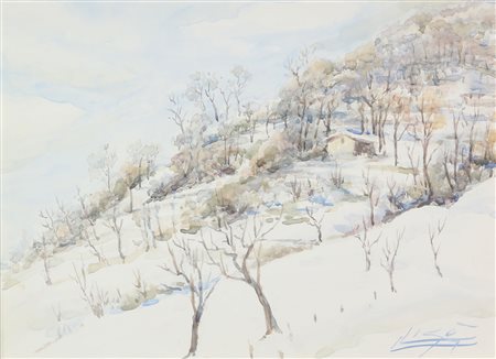 Lisè Leone Casargo Val Sassina acquerello su carta, cm. 30x40 firmato in...