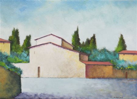 Gagliardi G. (artista non identificato) Paesaggio olio su cartoncino, cm....