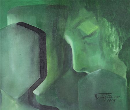 Foglia Gianfranco Perché!! tecnica mista su cartoncino telato, cm. 32x37...