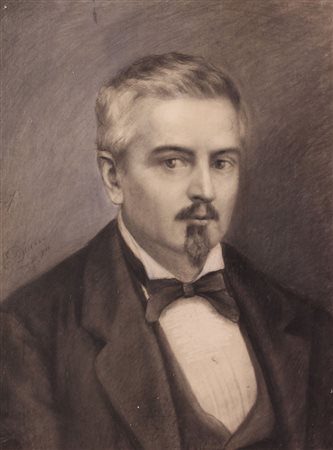 Diani E. (artista non identificato) Ritratto, 1878 carboncino su carta, cm....