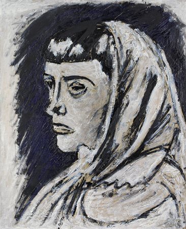 Delfino Emilio Ritratto olio su tela, cm. 60x50 firmato al retro