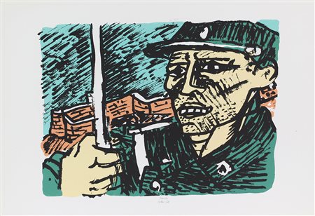 Mucchi Gabriele Senza titolo, 1946-1976 litografia su carta, cm. 50x70,...