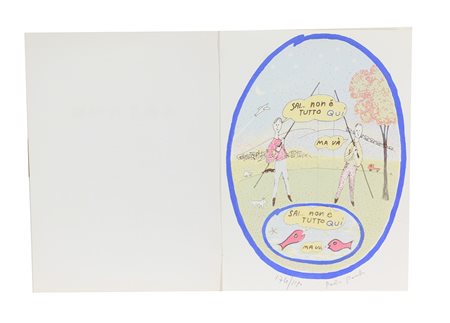 Pasotto Paolo Artare quaderno contenente una serigrafia tirata a mano, cm....