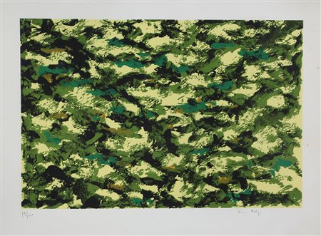 Pulga Bruno Senza titolo litografia su carta, cm. 39x53, es. 79/100 firmata...