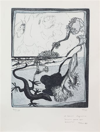 Togo Senza titolo, 1984 incisione su carta, cm. 44x33 (lastra cm. 31,5x24,5),...