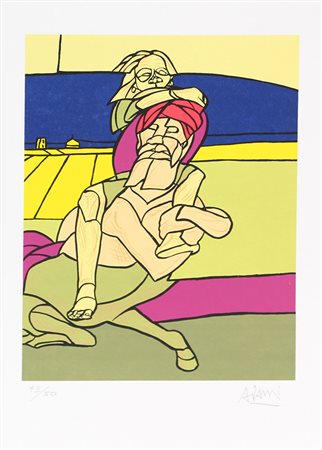 Adami Valerio Senza titolo litografia su carta, cm. 35x25, es. 43/50 firmata...