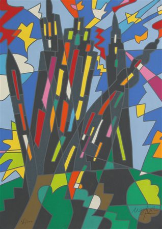 Nespolo Ugo Senza titolo litografia su carta, cm. 70x50, es. 96/200 firmata...