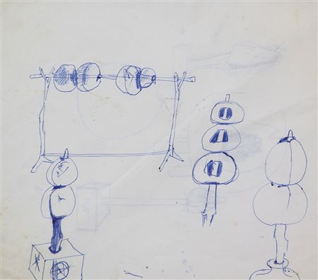 Scanavino Emilio Senza titolo, (Anni '70) inchiostro e penna su carta, cm....