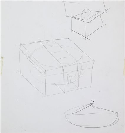 Scanavino Emilio Senza titolo, (Anni '60) matita su carta, cm. 35x35 l'opera...