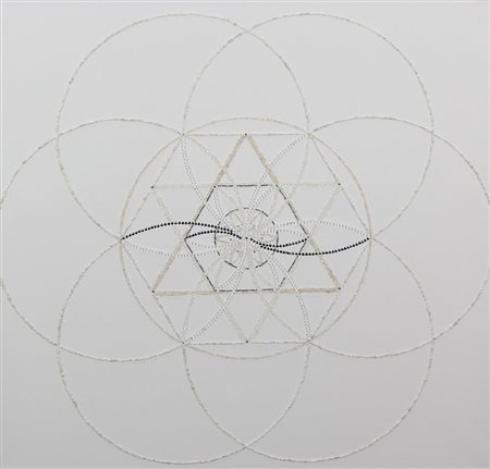 Zanuso Giorgia David, 2015 applicazioni di pietre e altri materiali su tela,...