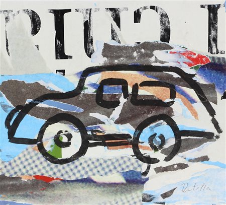 Rotella Mimmo Senza titolo, 1987 décollage e sovrapittura su lamiera, cm....