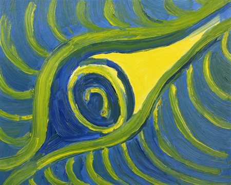 Guidi Virgilio L'Occhio, 1974 olio su tela, cm. 50x60 firmato al retro,...