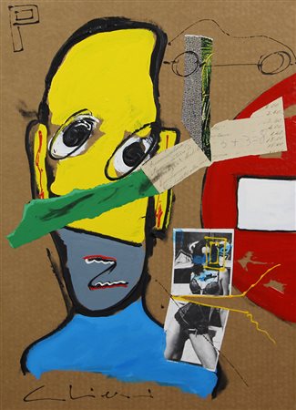 Chiesi Giorgio Senza titolo tecnica mista e collage su cartone alveolare, cm....