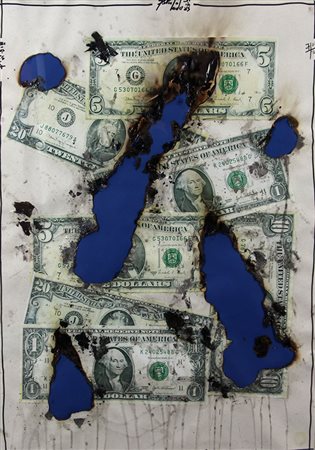 Hide Peter Senza titolo, 2014 tecnica mista e collage su cartoncino, cm....