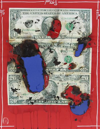 Hide Peter Senza titolo, 2013 tecnica mista e collage su carta, cm. 70x50...