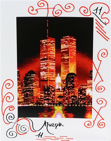 Murgia Maria Torri Gemelle, 2011 fotografia digitale dipinta, cm. 40x30...