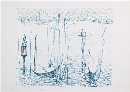 Spilimbergo Adriano Venezia litografia su carta, cm. 50x70, es. 27/70 firmata...