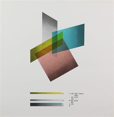 De Vecchi Gabriele Senza titolo serigrafia su carta, cm. 70x70, es. 24/100...