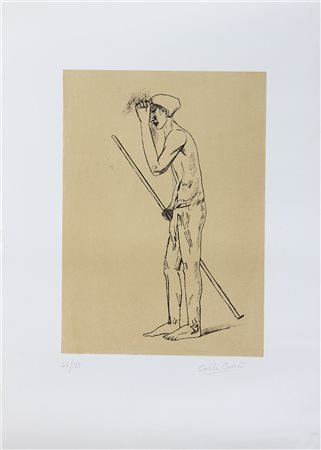 CARRA' CARLO (1881 - 1966) Senza titolo. Litografia. Cm 46,00 x 65,00....