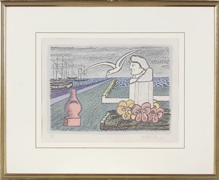 VIVIANI GIUSEPPE (1898 - 1965) Senza titolo. 1962. Litografia. Cm 44,00 x...