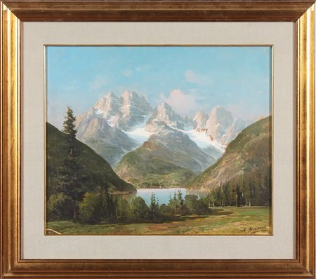 BONACINA GIUSEPPE (n. 1955) Paesaggio. Olio su cartone pressato. Cm 58,00 x...