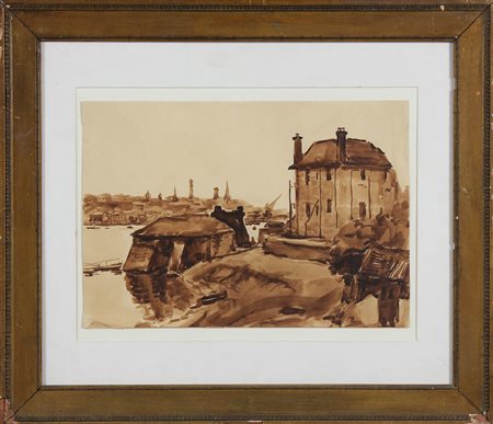 SOLDO RINA (1899 - 1982) Senza titolo. Acquerello su carta. Cm 26,00 x 38,00....