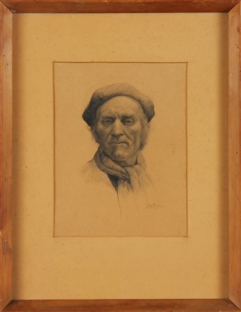 ANONIMO Ritratto d'uomo. 1956. Matita su carta. Cm 20,00 x 25,00....