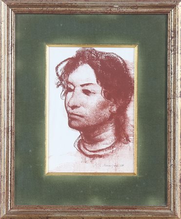 ANNIGONI PIETRO (1910 - 1988) Senza titolo. Sanguigna su carta . Cm 14,00 x...