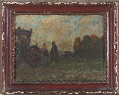 ZENO (EUGENIO BONIVENTO) (1880 - 1956) Senza titolo. Olio su tavola. Cm 21,00...