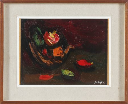ALFIERI ATTILIO (1904 - 1992) Natura morta. Olio su tavola. Cm 40,00 x 30,00....