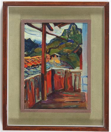 MUSITELLI GIULIO VITO (1901 - 1990) Senza titolo. 1956. Olio su compensato....