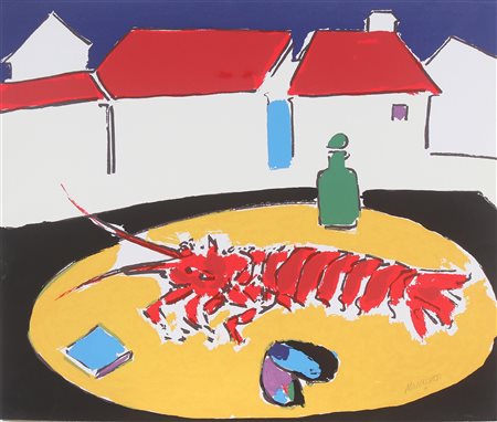 MONACHESI SANTE (1910 - 1991) Senza titolo. Litografia. Cm 70,00 x 59,00....