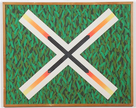 POZZATI CONCETTO (n. 1935) Croce Sant'Andrea. Serigrafia materica. Cm 87,00 x...