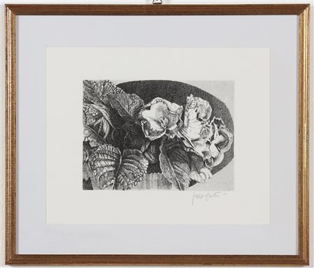 PETRO' PAOLO (n. 1948) Composizione floreale. 1997. Acquaforte. Cm 35,00 x...