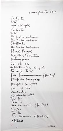 ROTELLA MIMMO (1918 - 2006) Senza titolo. Serigrafia su tela. Cm 124,00 x...